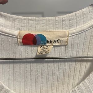 Ivory white - Free People Beach dress, unworn, fitted, short sleeve